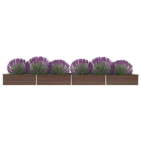 Jardinera de acero galvanizado marrón 600x80x45 cm de vidaXL, Maceteros y jardineras - Ref: Foro24-47074, Precio: 114,95 €, D...