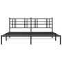 Bed frame with black metal headboard 193x203 cm by , Beds and slatted bases - Ref: Foro24-376330, Price: 118,86 €, Discount: %