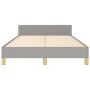 Bed frame with headboard light gray fabric 120x190 cm by , Beds and slatted bases - Ref: Foro24-3270541, Price: 165,35 €, Dis...