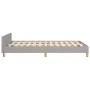 Bed frame with headboard light gray fabric 120x190 cm by , Beds and slatted bases - Ref: Foro24-3270541, Price: 165,35 €, Dis...