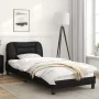 Bed frame with headboard black synthetic leather 90x190 cm by vidaXL, Beds and slatted bases - Ref: Foro24-3208254, Price: 14...