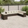 10-piece garden sofa set and brown synthetic rattan cushions by vidaXL, Garden sets - Ref: Foro24-3217863, Price: 685,59 €, D...