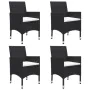 Black 7-Piece Garden Dining Set by vidaXL, Garden sets - Ref: Foro24-3067777, Price: 460,59 €, Discount: %