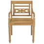 Batavia chairs 2 pcs solid teak with gray cushions by vidaXL, Garden chairs - Ref: Foro24-3062128, Price: 245,48 €, Discount: %