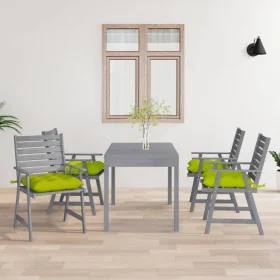 Garden dining chairs with cushions 4 pcs solid acacia wood by vidaXL, Garden chairs - Ref: Foro24-3078430, Price: 350,85 €, D...