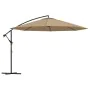 Cantilever parasol with aluminum pole 350 cm taupe by vidaXL, Umbrellas - Ref: Foro24-44506, Price: 129,22 €, Discount: %