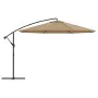 Cantilever parasol with aluminum pole 350 cm taupe by vidaXL, Umbrellas - Ref: Foro24-44506, Price: 129,22 €, Discount: %