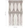 Taupe gray cotton macrame curtain 140x240 cm by vidaXL, Curtains and curtains - Ref: Foro24-323984, Price: 50,77 €, Discount: %