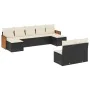 Set aus 8-teiligen Gartensofas und Kissen Kunstrattan schwarz von vidaXL, Gartensets - Ref: Foro24-3260453, Preis: 534,99 €, ...