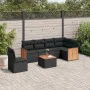 7-piece garden dining set with black synthetic rattan cushions by vidaXL, Garden sets - Ref: Foro24-3260102, Price: 459,72 €,...