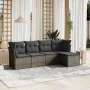 Garden sofa set with 5-piece synthetic rattan gray cushions by vidaXL, Garden sets - Ref: Foro24-3263136, Price: 309,25 €, Di...