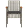 Garden chairs with cushion 2 pcs PE rattan gray and acacia wood by vidaXL, Garden chairs - Ref: Foro24-366248, Price: 131,08 ...