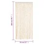 Chenille beige and white anti-fly curtain 56x200 cm by vidaXL, Mosquito nets for windows - Ref: Foro24-377340, Price: 35,88 €...