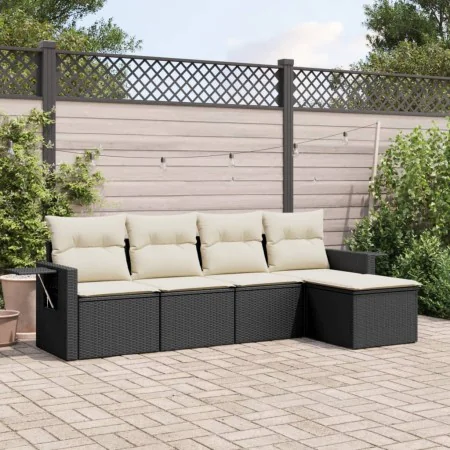 5-piece garden furniture set with black synthetic rattan cushions by vidaXL, Garden sets - Ref: Foro24-3252423, Price: 323,28...