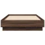 Bed frame with LED lights oak brown 90x200 cm by vidaXL, Beds and slatted bases - Ref: Foro24-839517, Price: 106,08 €, Discou...