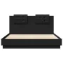 Bed frame with headboard and LED lights black 120x200 cm by vidaXL, Beds and slatted bases - Ref: Foro24-3210018, Price: 230,...