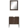 2-piece bathroom furniture set made of brown oak engineered wood by vidaXL, Bathroom furniture - Ref: Foro24-3214338, Price: ...