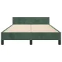 Dark green velvet bed frame with headboard 120x190 cm by vidaXL, Beds and slatted bases - Ref: Foro24-379550, Price: 110,46 €...