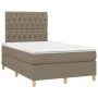 Boxspringbett mit Matratze und LED-Stoff in Taupegrau, 120 x 190 cm von vidaXL, Betten und Lattenroste - Ref: Foro24-3270271,...