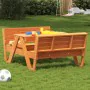 Children's picnic table made of brown waxed pine wood, measuring 88x122x58 cm. by vidaXL, Garden tables - Ref: Foro24-844657,...