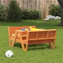 Children's picnic table made of brown waxed pine wood, measuring 88x122x58 cm. by vidaXL, Garden tables - Ref: Foro24-844657,...