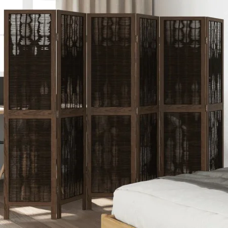 6-panel dark brown paulownia wood room divider by vidaXL, Room dividers - Ref: Foro24-358665, Price: 121,46 €, Discount: %