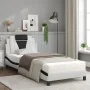 Bed with black and white synthetic leather mattress 90x190 cm by vidaXL, Beds and slatted bases - Ref: Foro24-3208767, Price:...