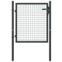 Garden mesh gate gray galvanized steel 100x125 cm by vidaXL, garden gates - Ref: Foro24-145771, Price: 127,81 €, Discount: %