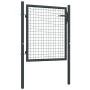 Garden mesh gate gray galvanized steel 100x125 cm by vidaXL, garden gates - Ref: Foro24-145771, Price: 127,81 €, Discount: %