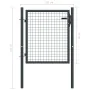 Garden mesh gate gray galvanized steel 100x125 cm by vidaXL, garden gates - Ref: Foro24-145771, Price: 127,81 €, Discount: %