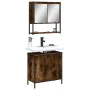 Bathroom furniture set, 2 pieces, smoked oak plywood. by vidaXL, Bathroom furniture - Ref: Foro24-3214662, Price: 112,42 €, D...