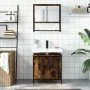 Bathroom furniture set, 2 pieces, smoked oak plywood. by vidaXL, Bathroom furniture - Ref: Foro24-3214662, Price: 112,42 €, D...