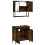 Bathroom furniture set, 2 pieces, smoked oak plywood. by vidaXL, Bathroom furniture - Ref: Foro24-3214662, Price: 112,42 €, D...