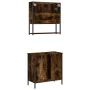 Bathroom furniture set, 2 pieces, smoked oak plywood. by vidaXL, Bathroom furniture - Ref: Foro24-3214662, Price: 112,42 €, D...