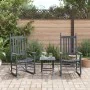 Rocking chairs with curved seat 2 units solid poplar wood gray by vidaXL, Garden chairs - Ref: Foro24-3281589, Price: 192,22 ...