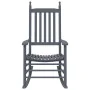 Rocking chairs with curved seat 2 units solid poplar wood gray by vidaXL, Garden chairs - Ref: Foro24-3281589, Price: 192,22 ...