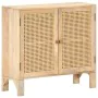 Solid mango and natural cane wood sideboard 80x30x73 cm by vidaXL, Sideboards - Ref: Foro24-287742, Price: 276,11 €, Discount: %