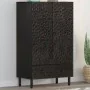 Tall solid black mango wood sideboard 60x33x100 cm by vidaXL, Sideboards - Ref: Foro24-356849, Price: 274,60 €, Discount: %