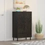 Tall solid black mango wood sideboard 60x33x100 cm by vidaXL, Sideboards - Ref: Foro24-356849, Price: 274,60 €, Discount: %