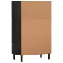 Tall solid black mango wood sideboard 60x33x100 cm by vidaXL, Sideboards - Ref: Foro24-356849, Price: 274,60 €, Discount: %