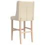 High stools 2 units solid rubber wood and fabric by vidaXL, Kitchen stools - Ref: Foro24-4006223, Price: 126,87 €, Discount: %