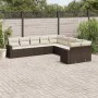 Garden sofa set 10 pieces and brown synthetic rattan cushions by vidaXL, Garden sets - Ref: Foro24-3219503, Price: 686,29 €, ...