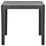 Garden table with 2 anthracite gray plastic benches by vidaXL, Garden sets - Ref: Foro24-48778, Price: 129,52 €, Discount: %