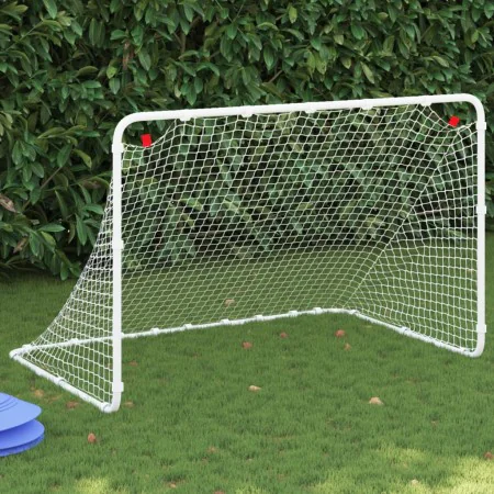 Fußballtor aus weißem Stahl, 122 x 81 x 81 cm von vidaXL, Fußballtore - Ref: Foro24-4007966, Preis: 34,96 €, Rabatt: %