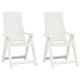 Reclining garden chairs 2 units white plastic by vidaXL, Garden chairs - Ref: Foro24-48763, Price: 229,97 €, Discount: %