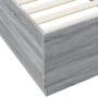 Sonoma gray engineered wood bed frame 100x200 cm by vidaXL, Beds and slatted bases - Ref: Foro24-3209721, Price: 116,05 €, Di...