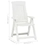 Reclining garden chairs 2 units white plastic by vidaXL, Garden chairs - Ref: Foro24-48763, Price: 229,97 €, Discount: %