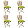 5-piece folding garden dining set with bamboo cushions by vidaXL, Garden sets - Ref: Foro24-3063986, Price: 258,36 €, Discoun...