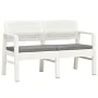 2-seater garden bench with white plastic cushions 120 cm by vidaXL, garden benches - Ref: Foro24-48821, Price: 183,45 €, Disc...