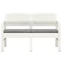 2-seater garden bench with white plastic cushions 120 cm by vidaXL, garden benches - Ref: Foro24-48821, Price: 183,45 €, Disc...